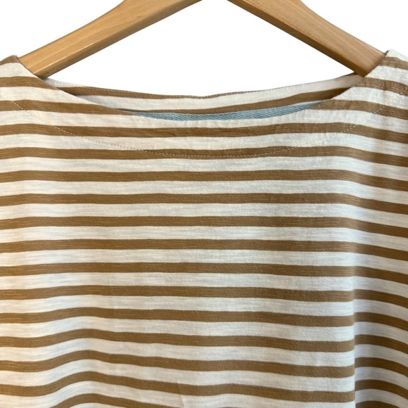 Striped Tan and Beige Women's Top - Picture 3 of 3